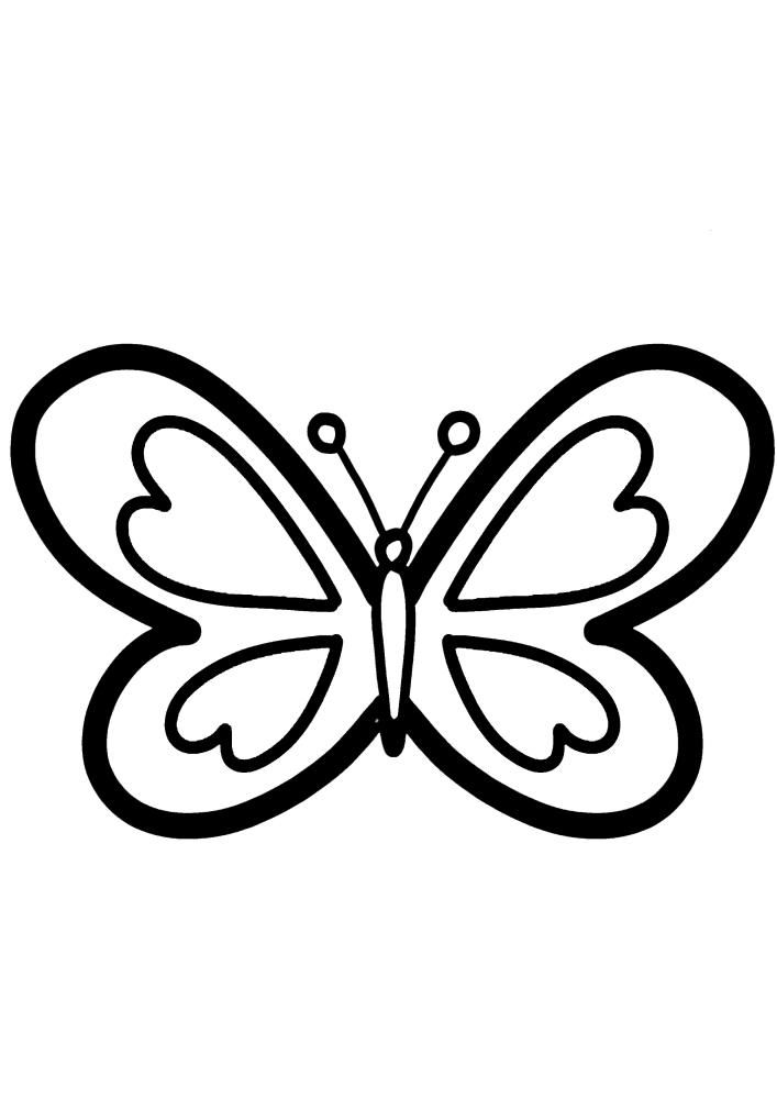 Ein sehr einfacher Schmetterling.
