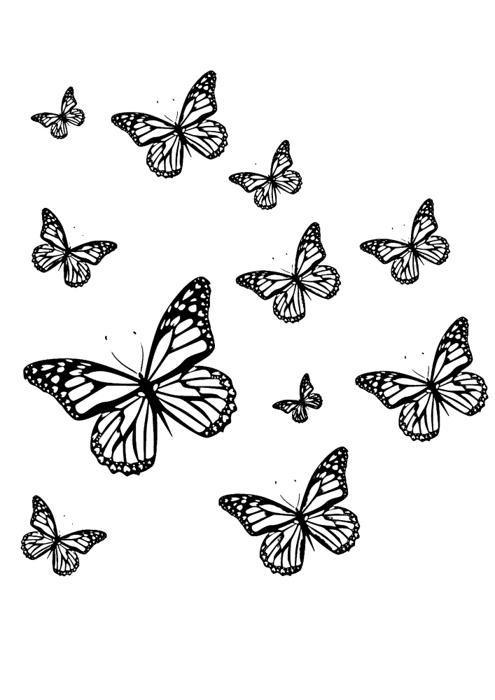 Mariposa para colorear para niños de 4 años.