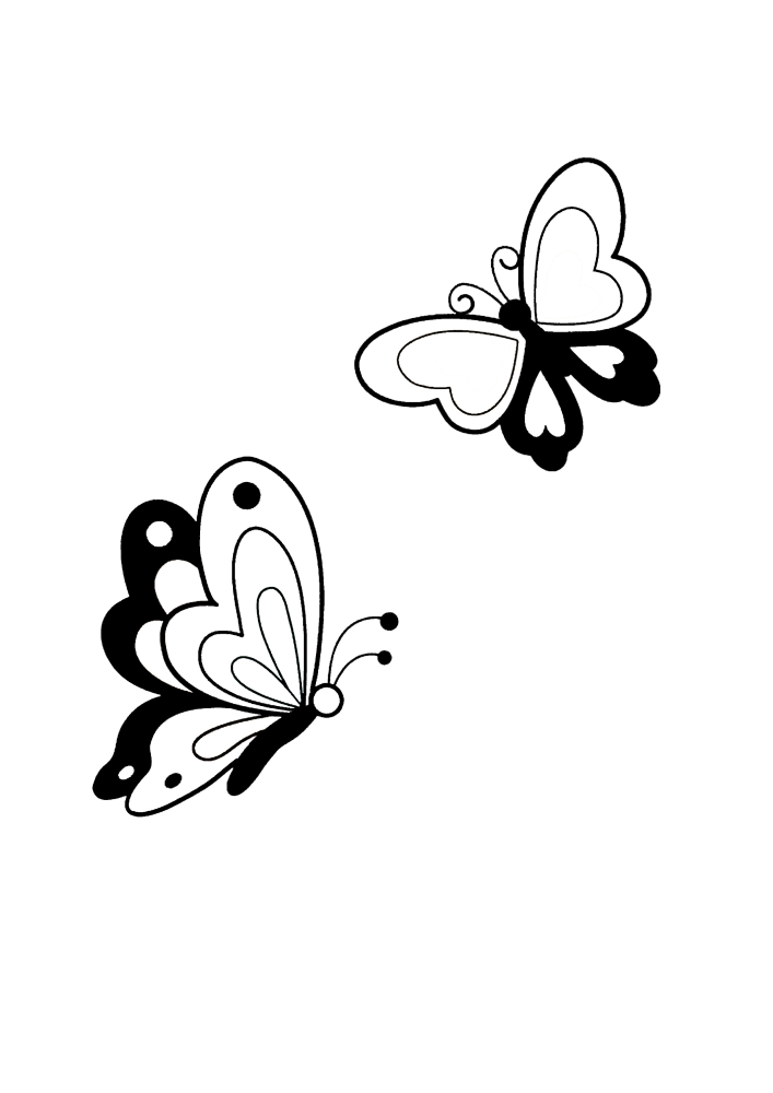 Beaucoup de papillons-coloriage pour tous les âges