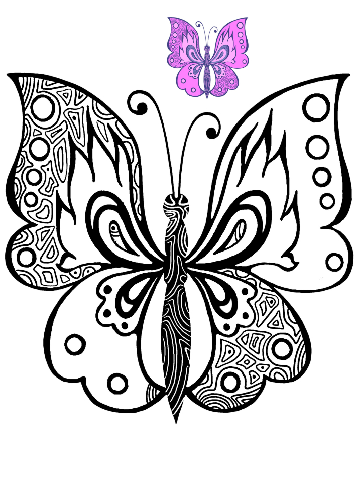Papillon - livre de coloriage pour fille