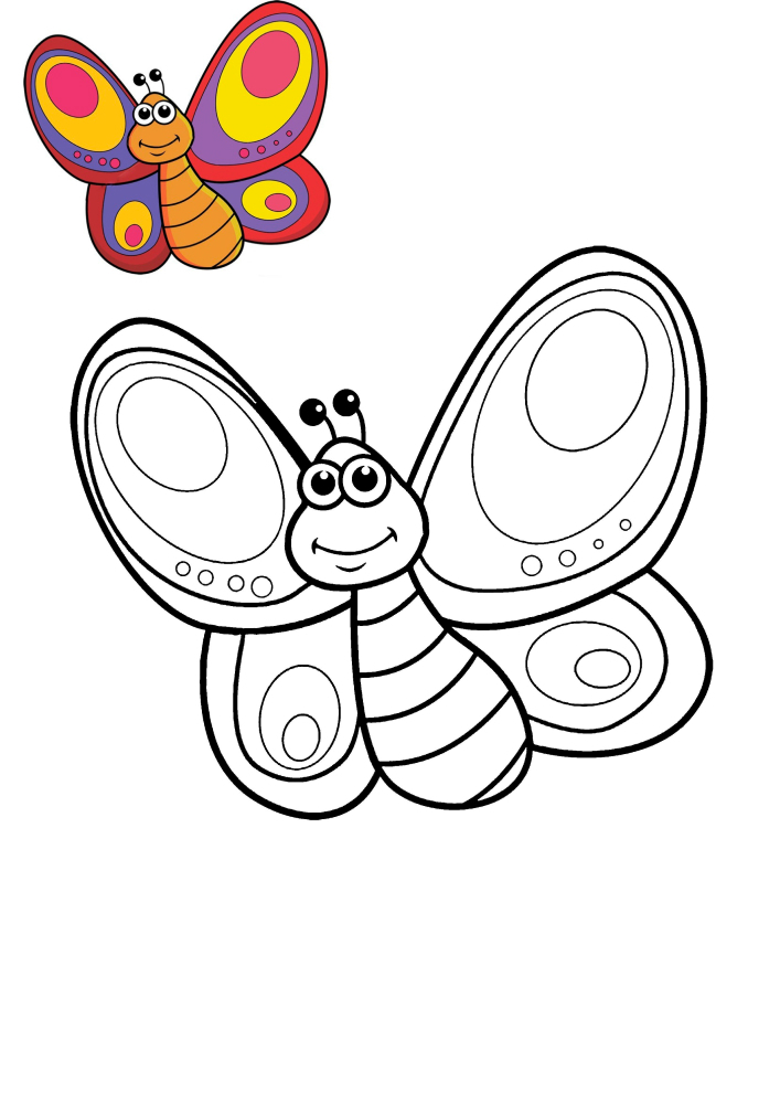 Butterfly coloring book for children 5 years old