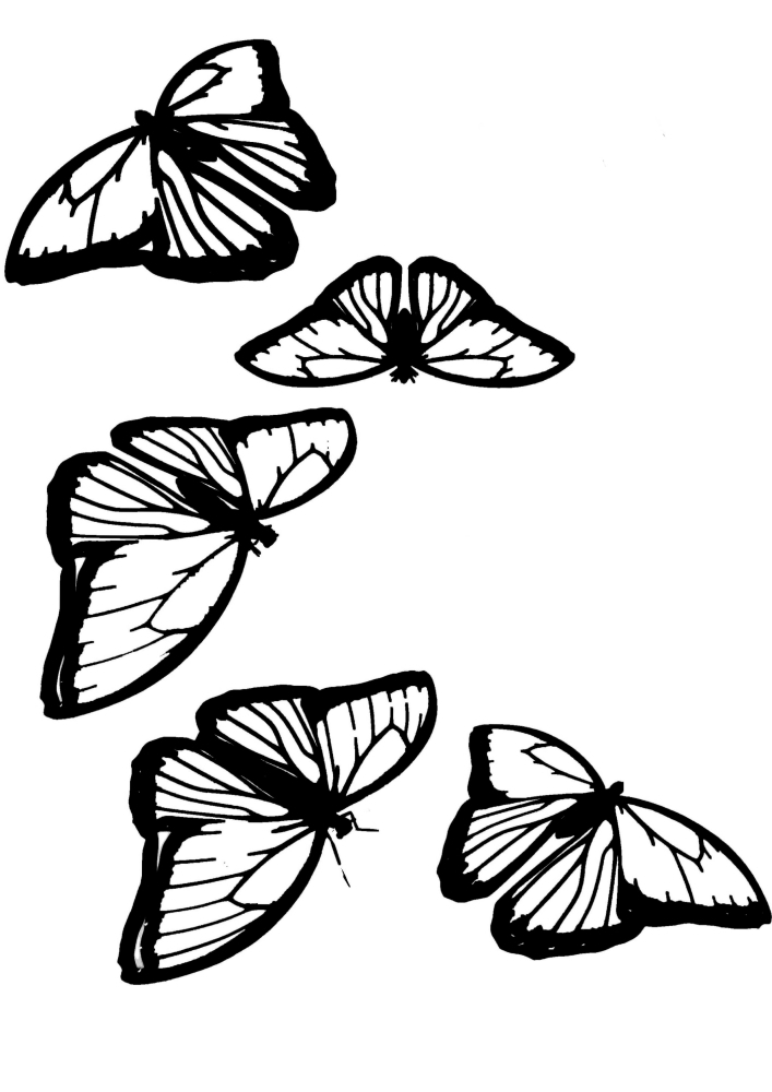 Coloriage papillon pour les enfants de 6 ans