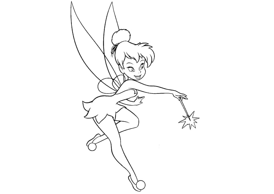 Fairy Rosetta spreads her arms in flight