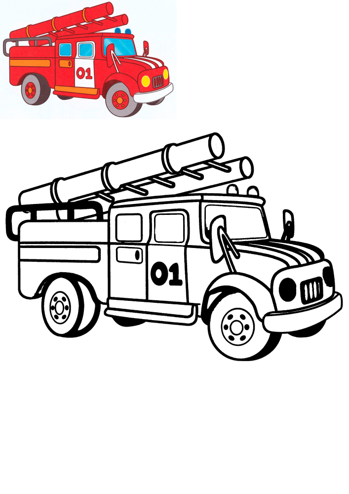 Camion de pompiers soviétique