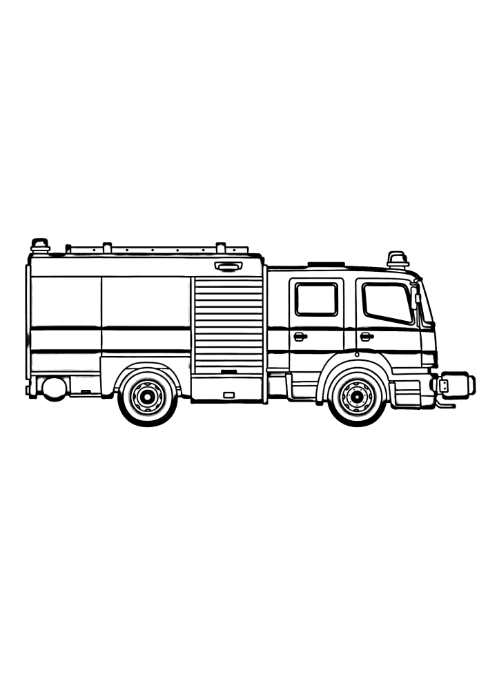 Caminhão de bombeiros-livro de colorir