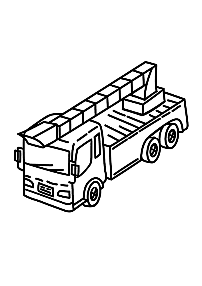 Caminhão de bombeiros fácil de desenhar