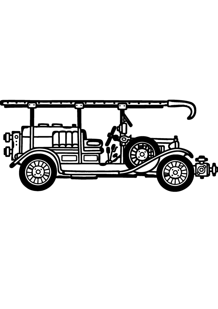 Exemplo de caminhão de bombeiros Vintage