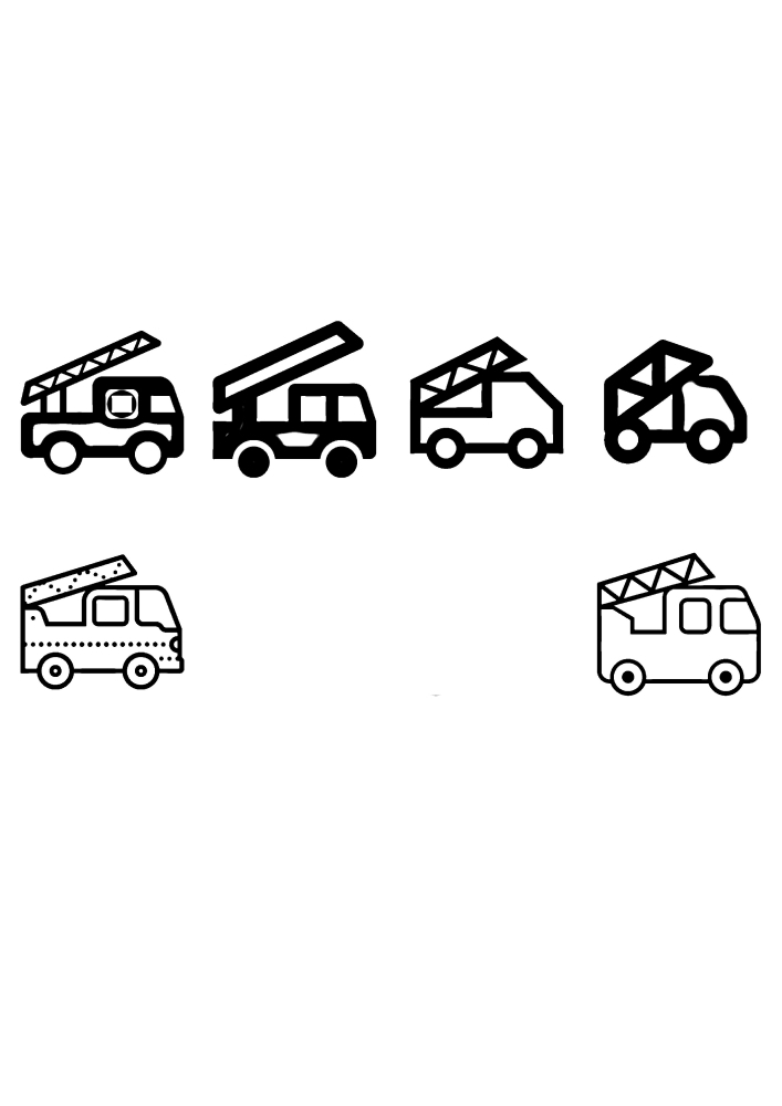 Paloautot, joiden katolla on tikkaat, ovat useita vaihtoehtoja.