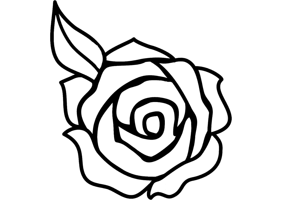 Раскраска розы для девочек
