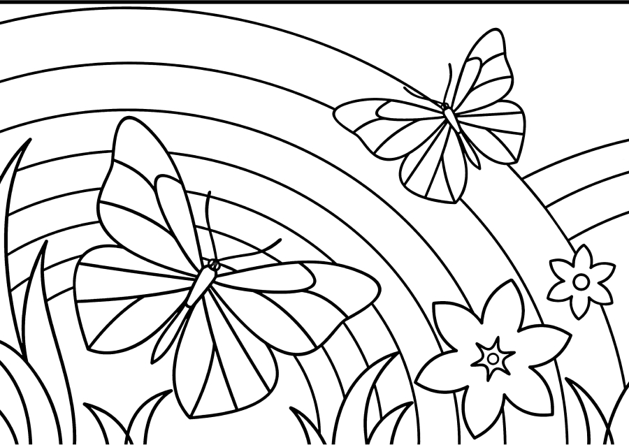 Flowers in a pot-coloring book for children