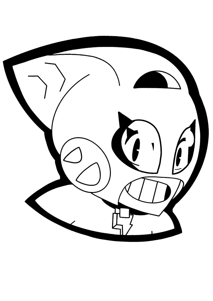 Unusual bunny skin for the game Brawl Stars - a good coloring book for kids.
