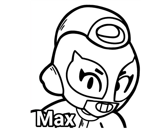 Max Brawl Stars Coloring Book - imprimir o descargar gratis