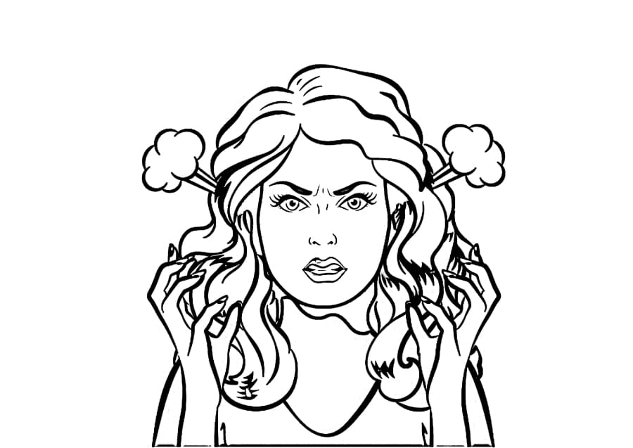 Pop art coloring pages for girls with glasses
