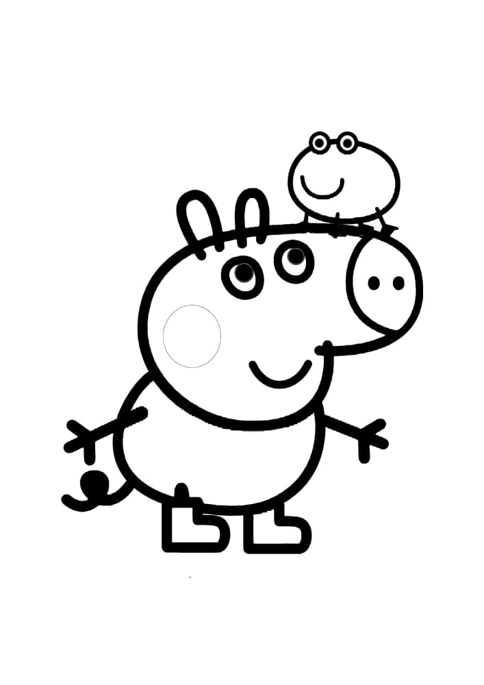 Зебра Зоя смотрит на Свинку Пеппу, которая веселится, прыгая в грязевой луже