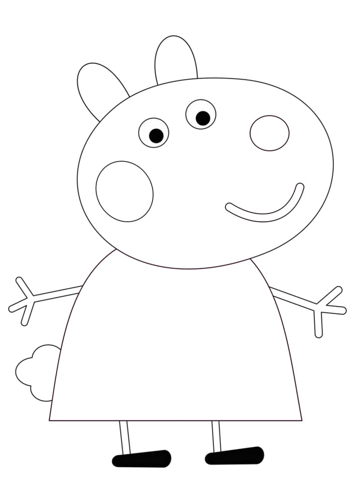 Peppa Pig has a very large stature, compared to her younger brother George !