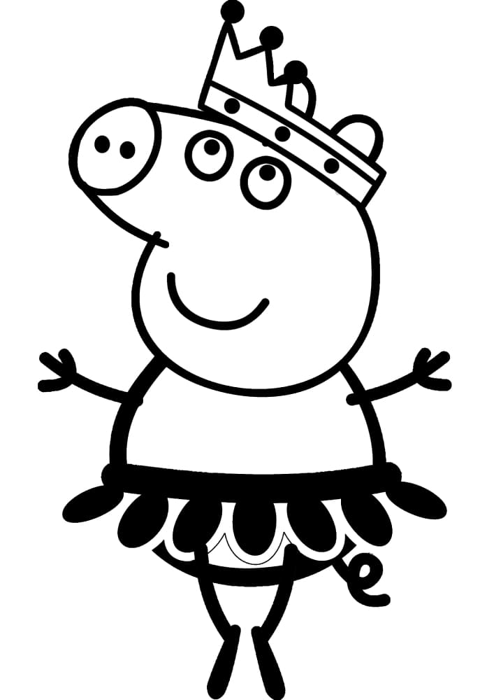 Peppa pig with a crown