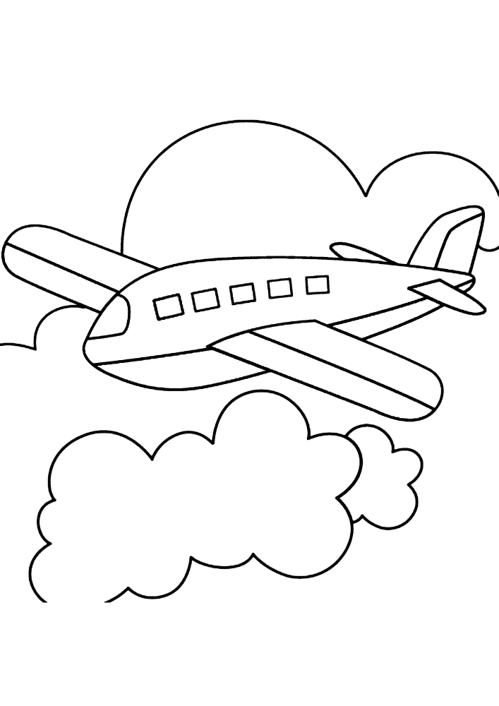 Aviões voam em alta altitude entre as nuvens