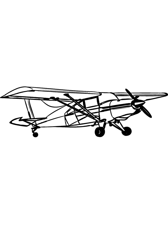 Sports airplane-coloring book
