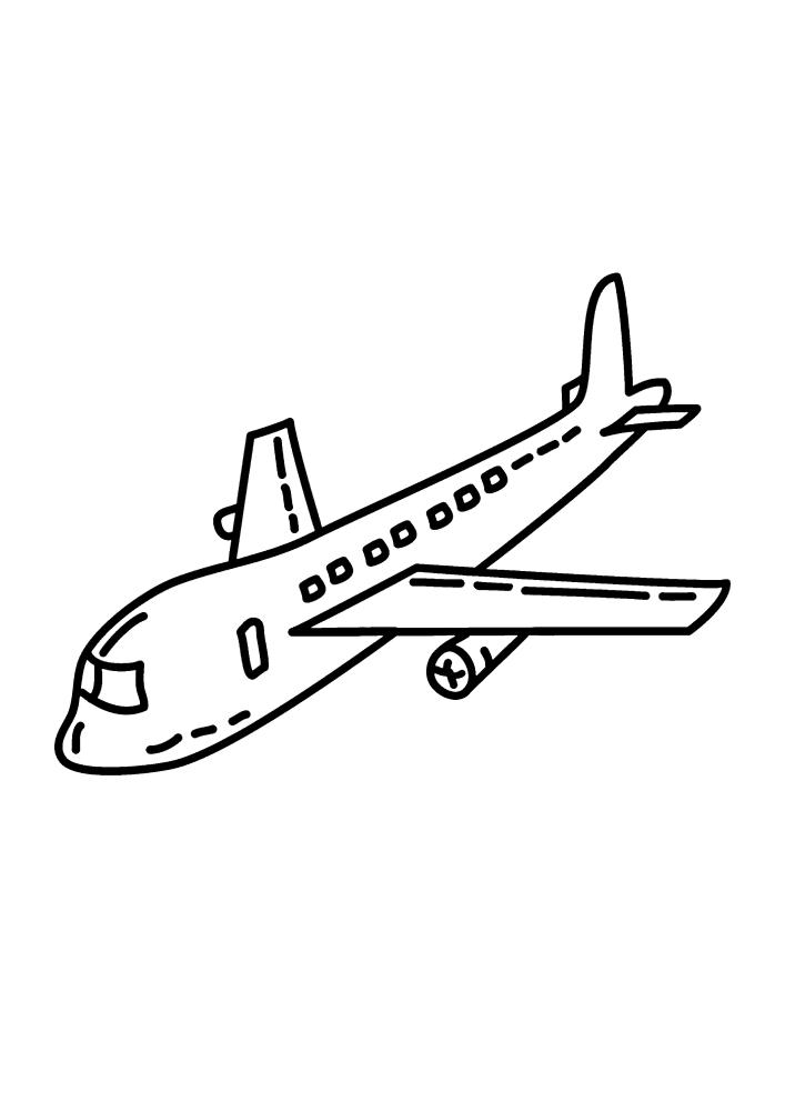 Avião de passageiros espaçoso