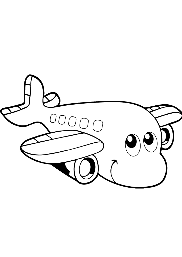 Airplane with eyes