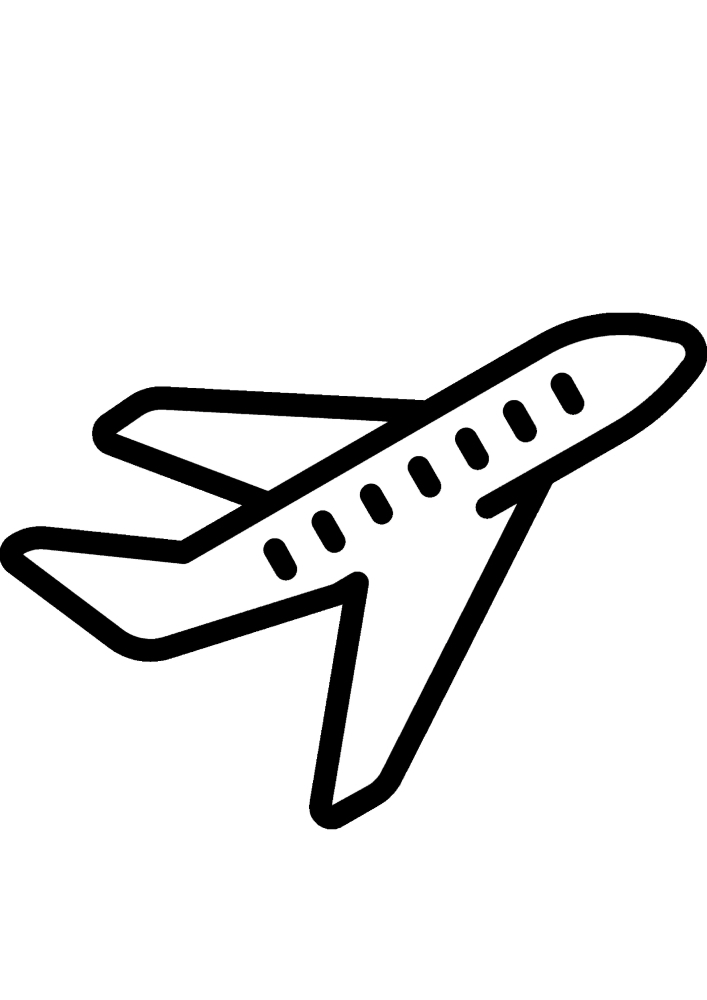 Ícone do avião-coloração