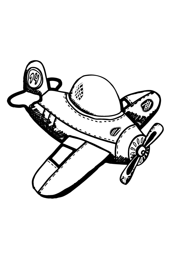 Easy-to-draw airplane coloring book