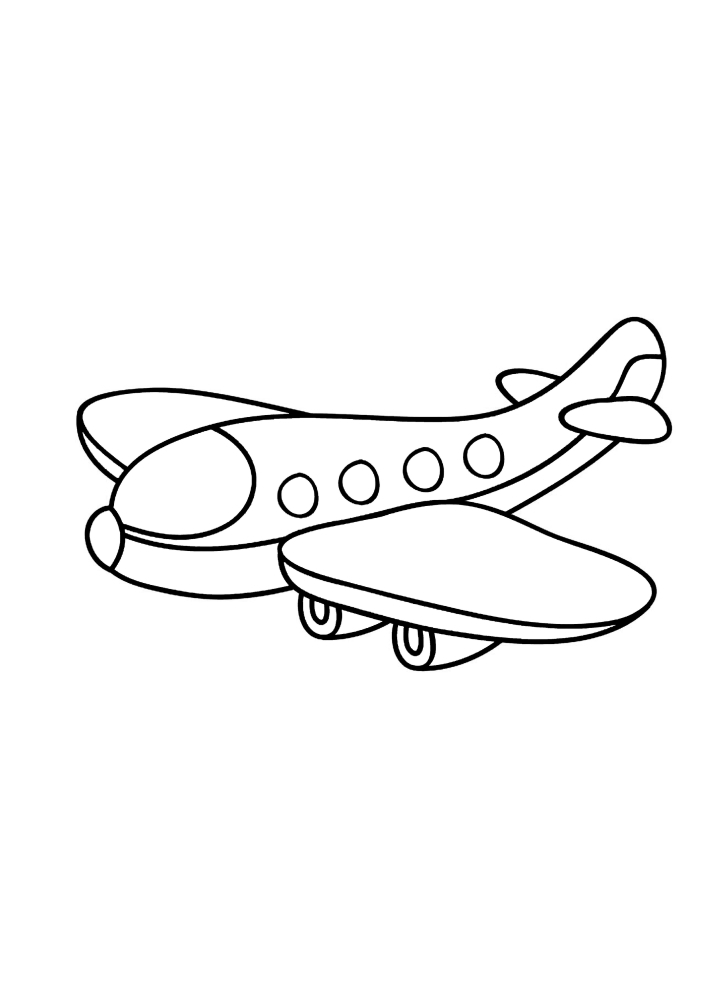 Coloriage d'avion pour enfants