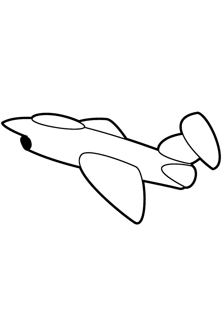 Airplane-children's coloring book