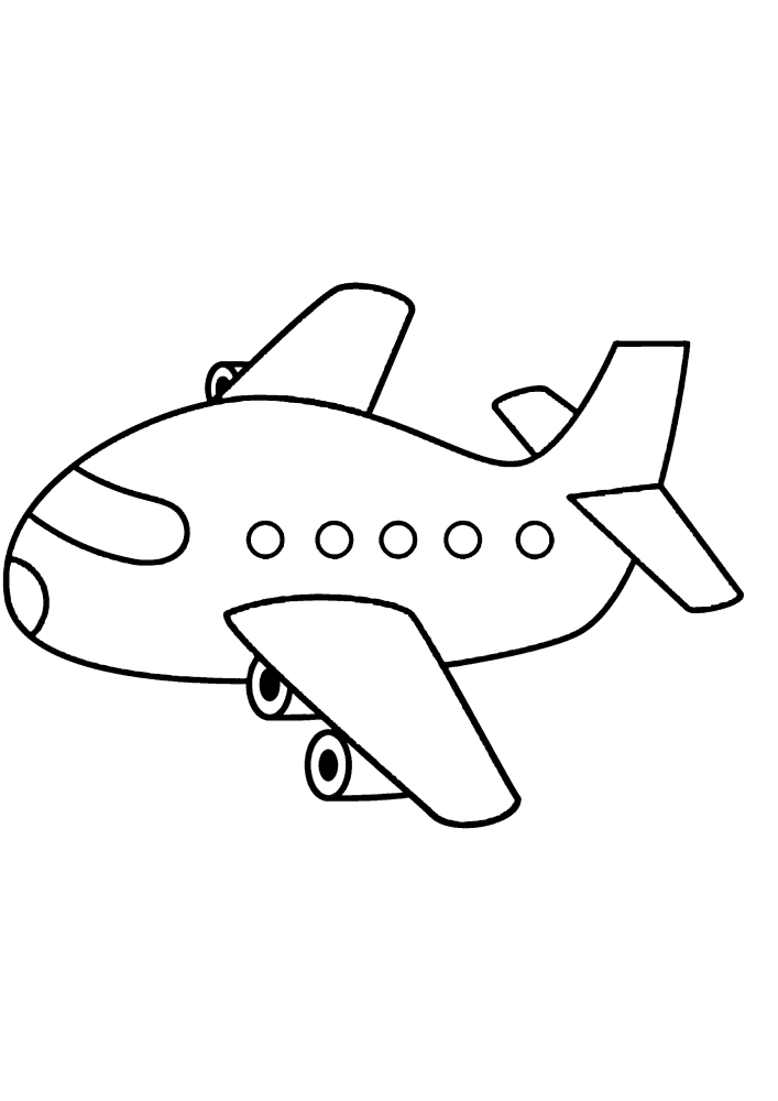 Breites Flugzeug