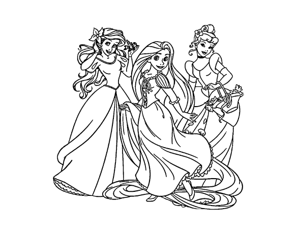 Princess coloring pages 210 pieces - the largest collection. Print or download for free.