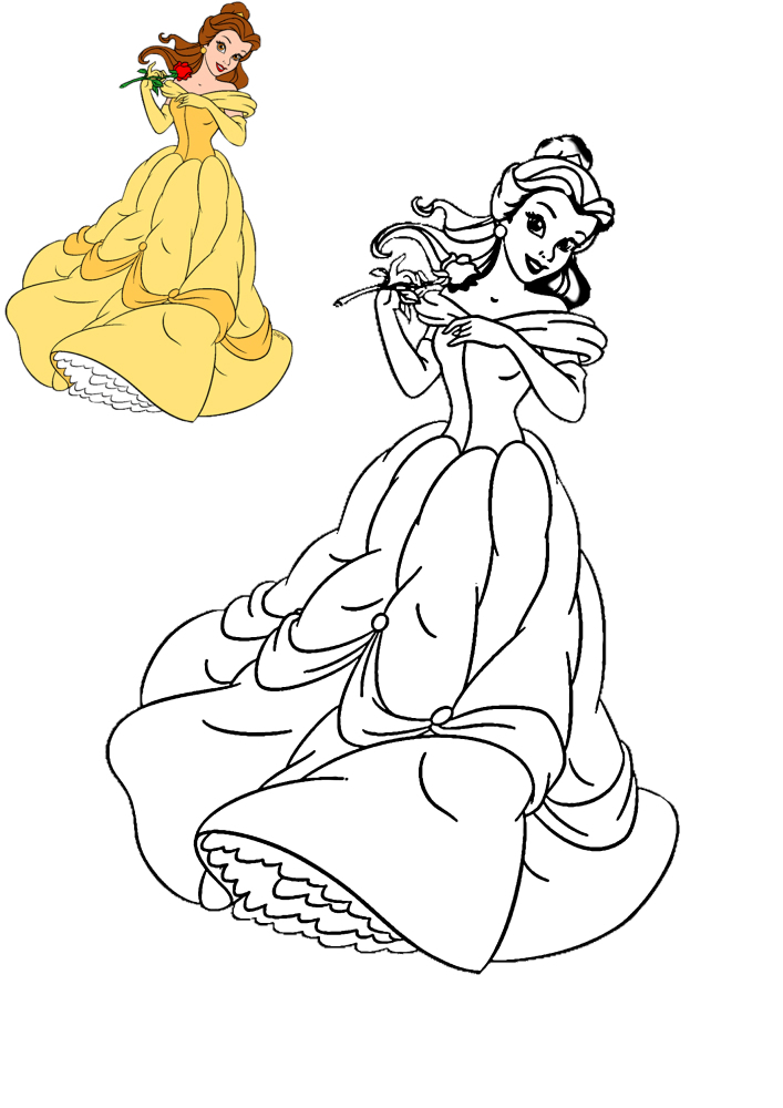 Belle Coloring Book And The Proposed Version Of Decorating The Princess Razukraski Com - brawl stars belle coloring pages