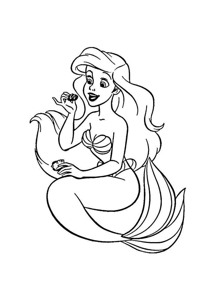 La petite sirène Ariel est très belle, comme toute autre princesse.