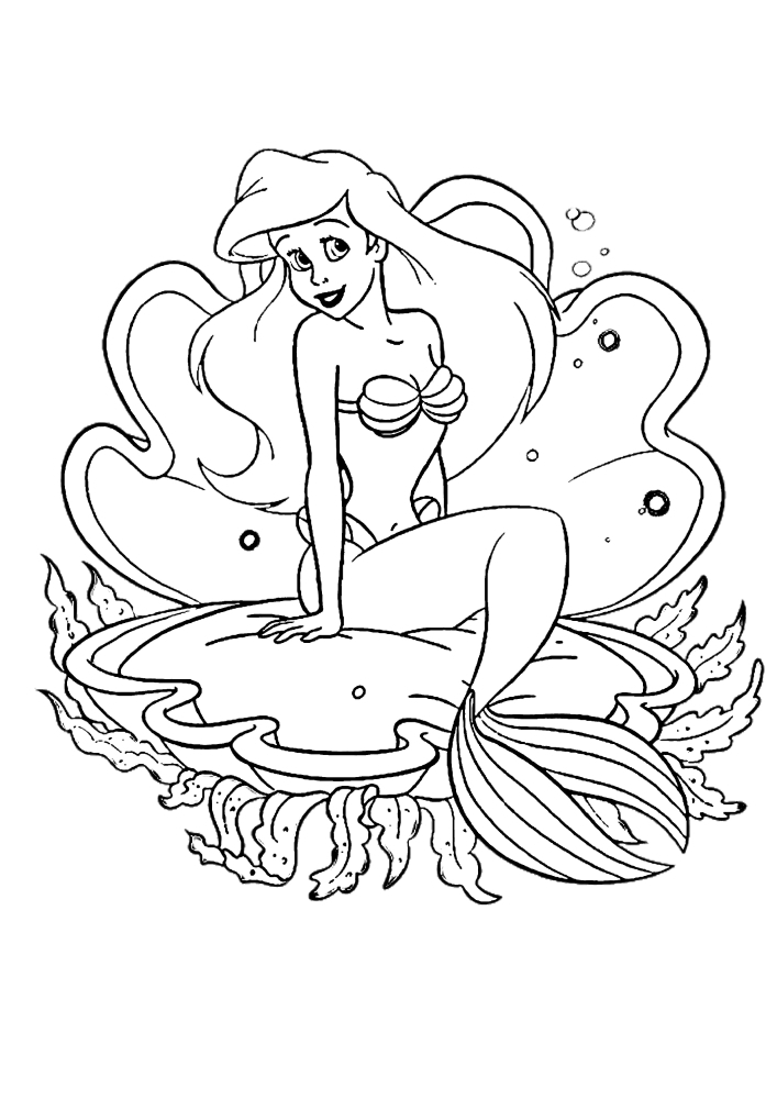 Ariel und die große Muschel.