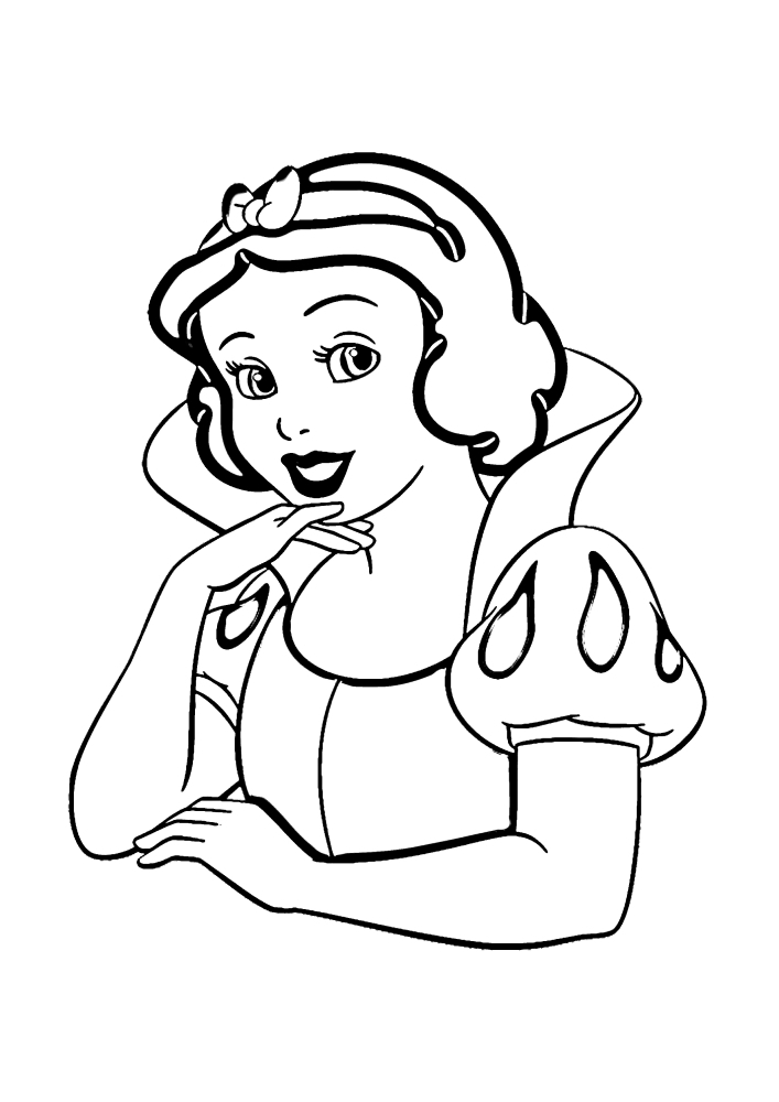 Princesa sosteniendo una manzana - libro para colorear