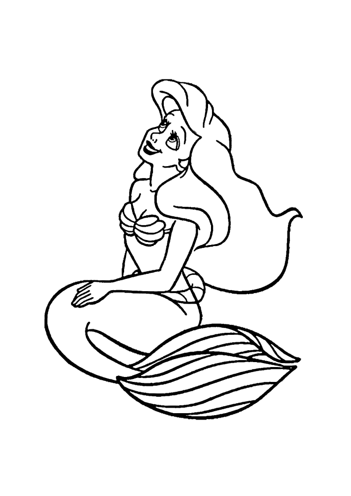 La Sirenita Ariel en piedra es una opción para colorear y pintar, pero también en esta colección hay una opción sin plantilla con flores