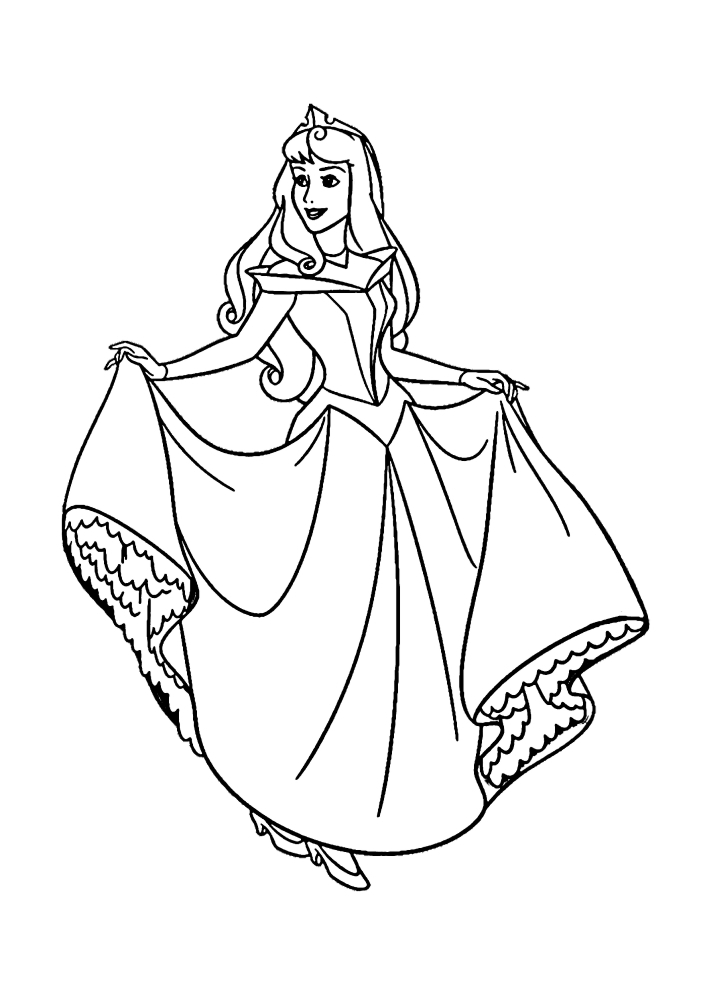 Ariel im Kleid - ausmalbilder