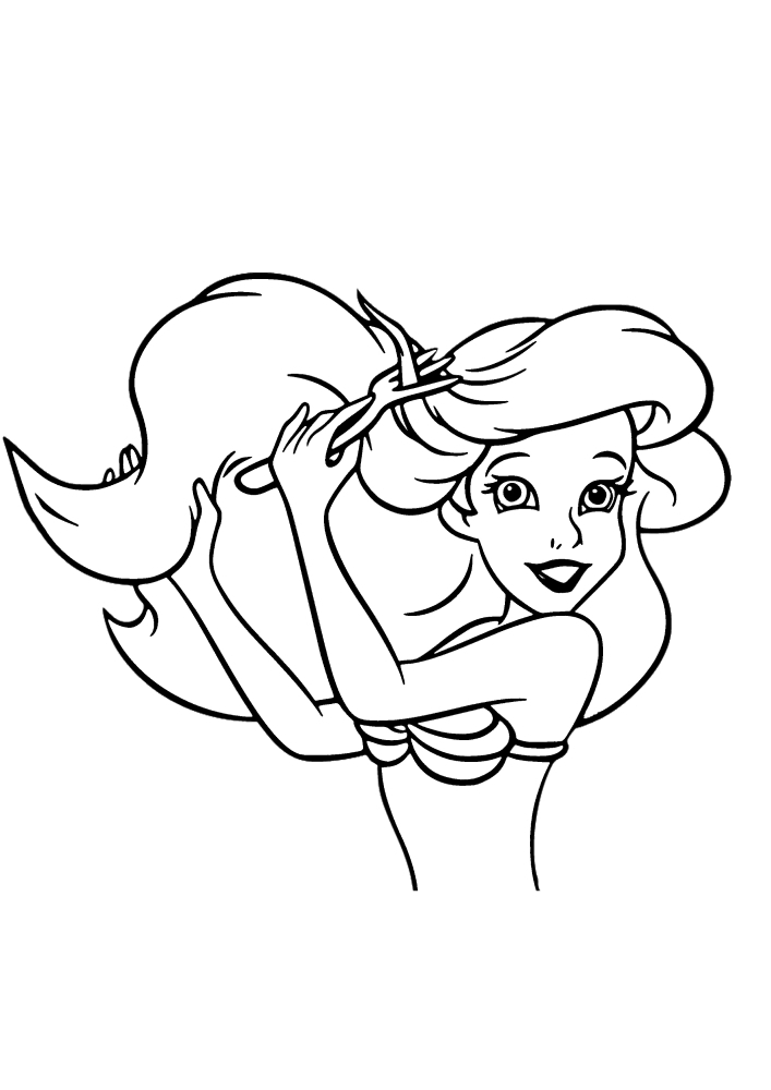 Ariel a un très bel arc sur ses cheveux.