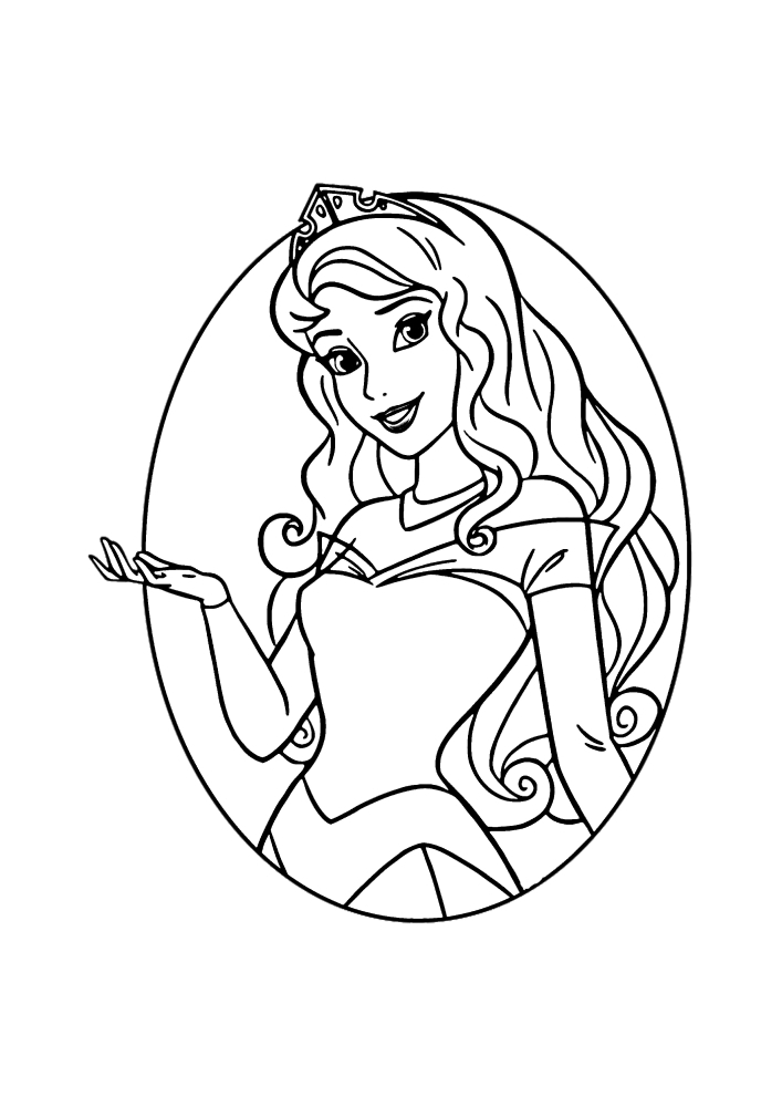 Принцесса Аврора - раскраска для девочек