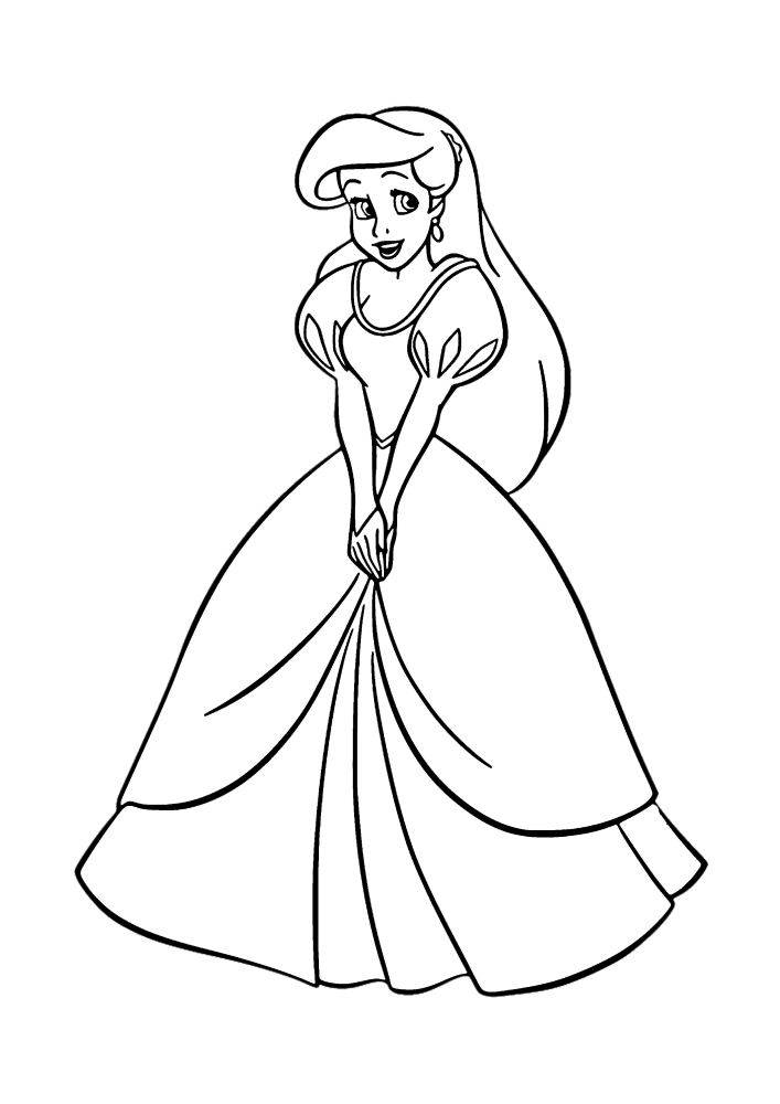 Ariel is shy-Coloring book