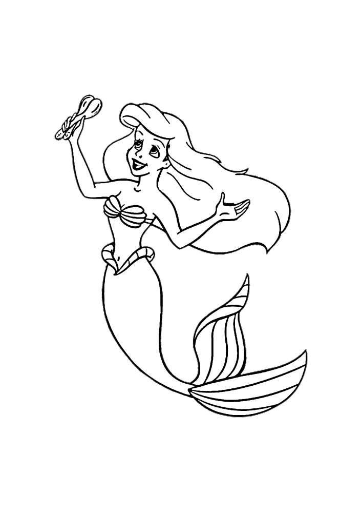 La petite sirène Ariel - coloriage princesse