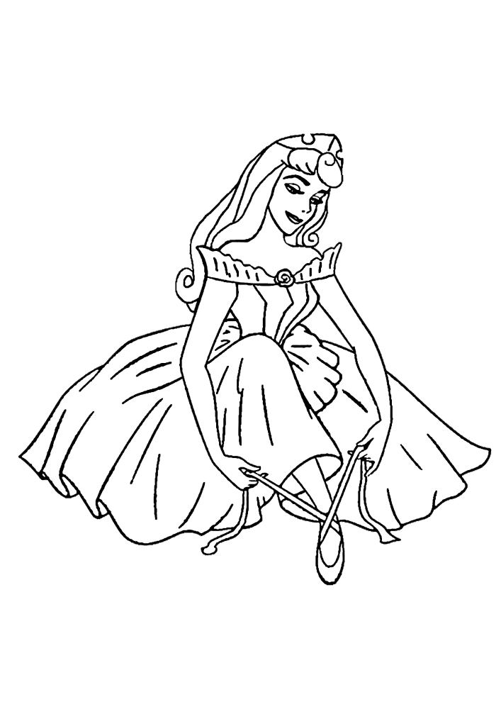 Princesa Aurora-livro de colorir para meninas