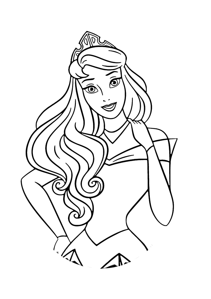 Princesa Aurora-livro para colorir