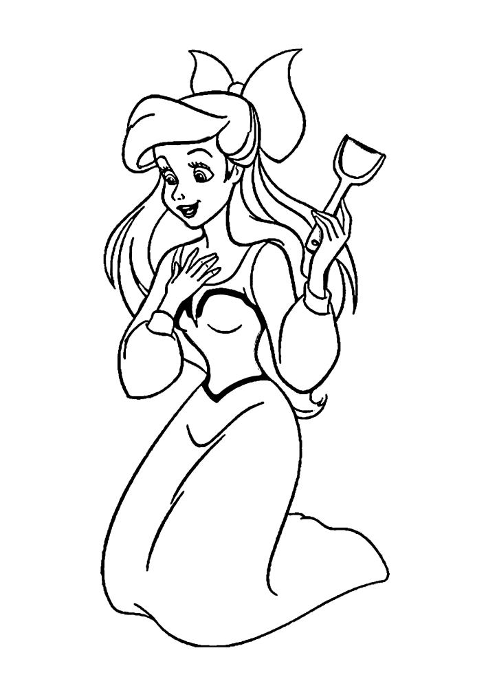 Ariel tient l'omoplate.