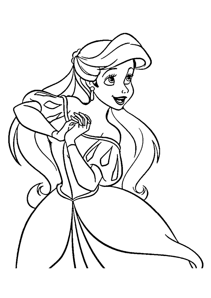 Ariel trug Winterkleidung.