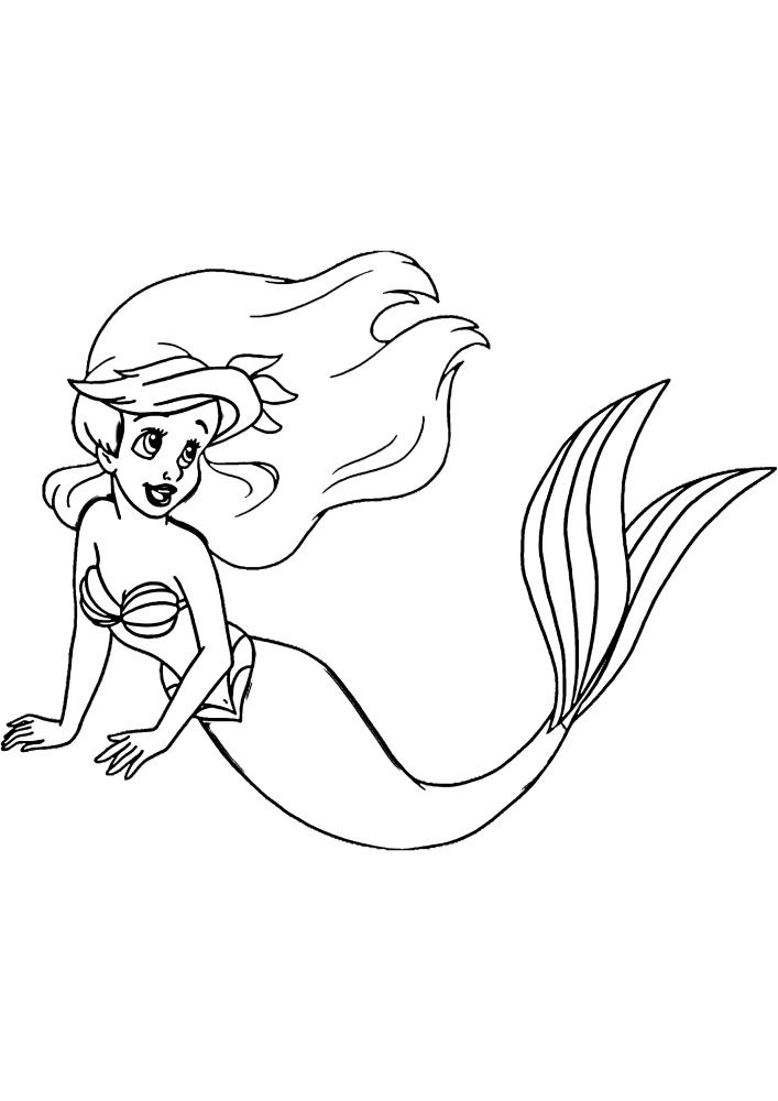 A Pequena Sereia Ariel é muito bonita, como qualquer outra princesa.