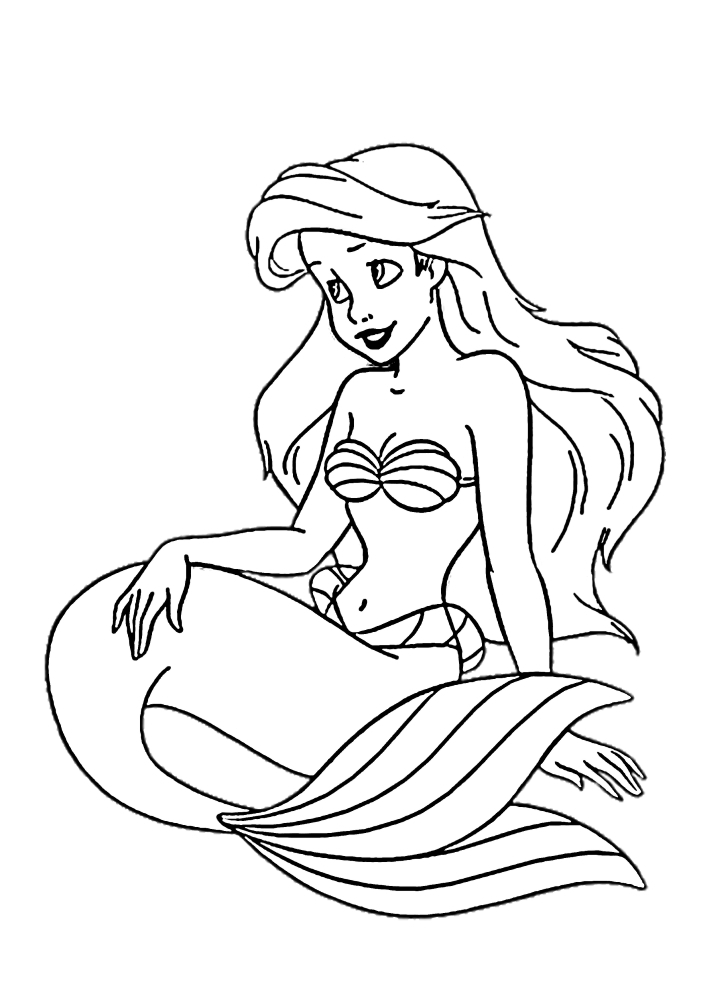 The little Mermaid is resting