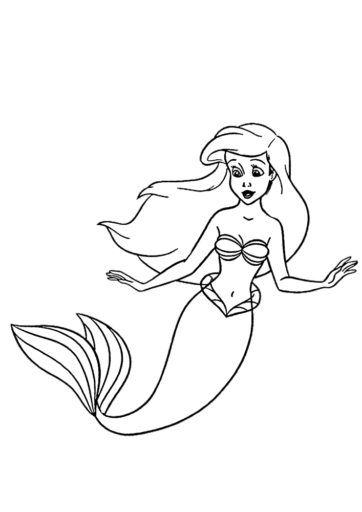 Coloriage princesse Ariel