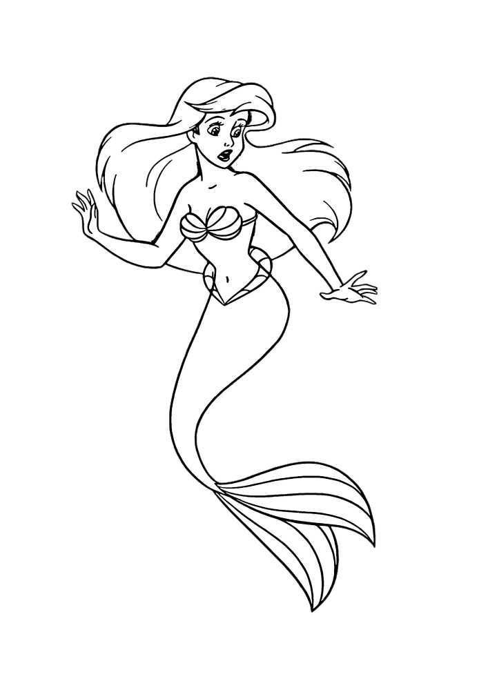 The little Mermaid is excited
