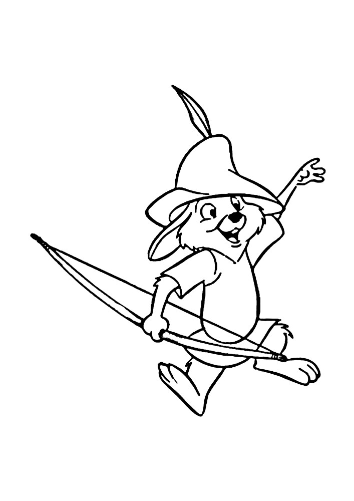 Bunny-Robin Hood lädt seinen Bogen