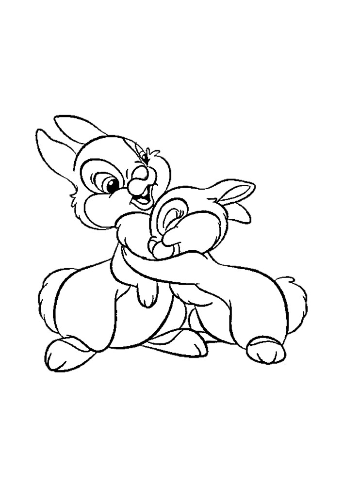 Un autre lapin à colorier, connu pour le dessin animé 
